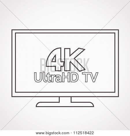 an images of 4K UltraHD TV icon