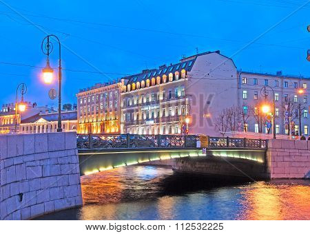 Saint-Petersburg. Russia. Bridge of Lanterns