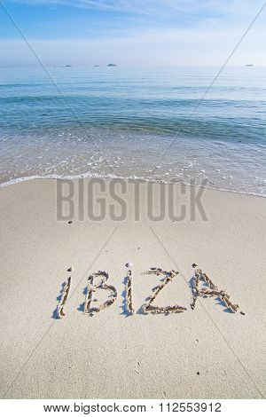 Ibiza Written In Sand