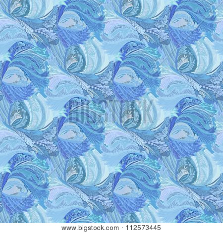 Winter frozen glass seamless pattern background.
