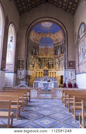 Altar view of The Church of the Visitation