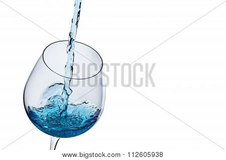 water poured into a glass