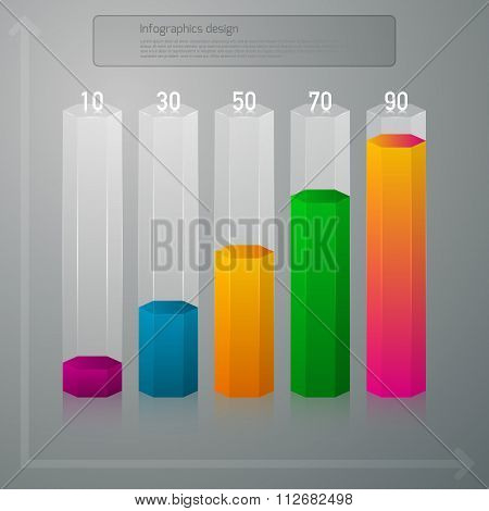 Vector illustration infographics vertical columns