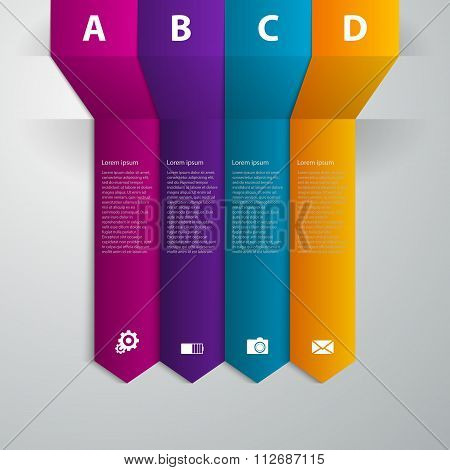Vector illustration infographics band arrow