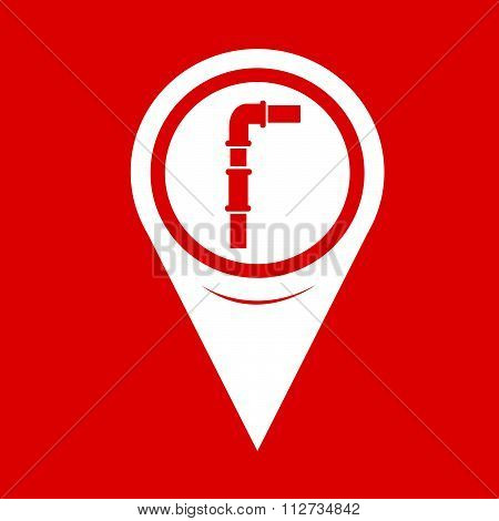 Map Pin Pointer Pipes Icon
