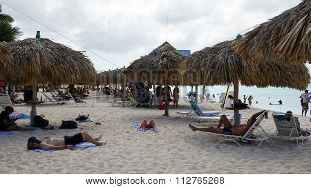 Eagle Beach in Oranjestad, Aruba