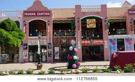 ORANJESTAD, ARUBA - NOV 26: View of Aruba, as seen on Nov 26, 2015. About three quarters of the Aruban gross national product is earned through tourism or related activities.