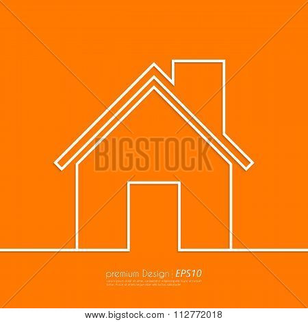 Stock Vector Linear icon house