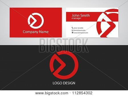 Vector illustration of logo and business card