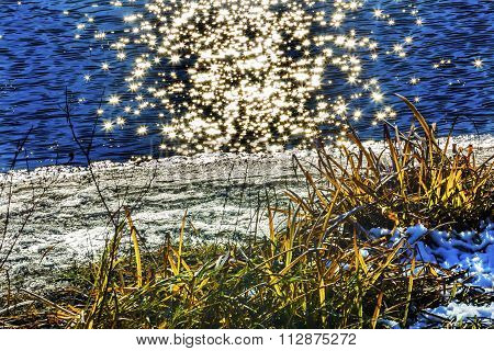 Wenatchee River Stars Winter Leaves Leavenworth Washington