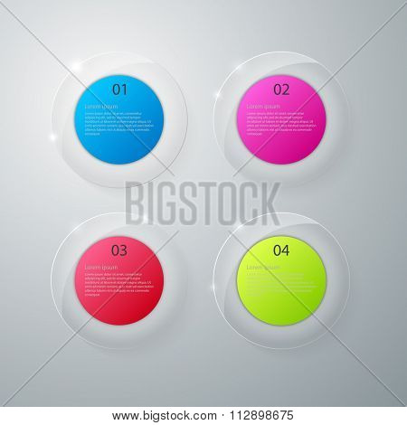Vector illustration infographics four options