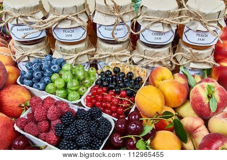 Mix Of Jams And Fruits