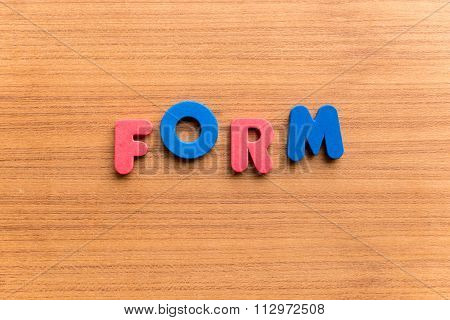 Form Colorful Word