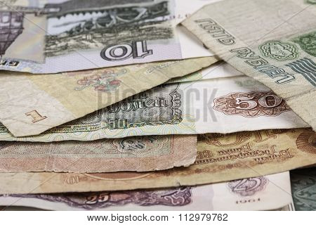 banknotes obsolete rubles currency of the Soviet Union