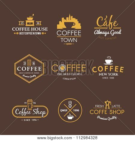 Vector labels. Drinks. Coffee.
