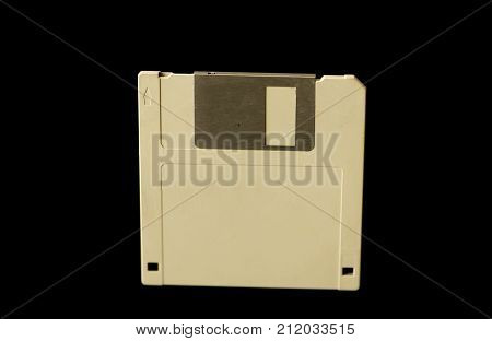 A disquette on a background of a black color