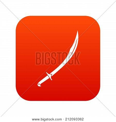 Cutlass icon digital red for any design isolated on white vector illustration