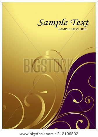 Invitation card abstract floral background. Vector illustration.