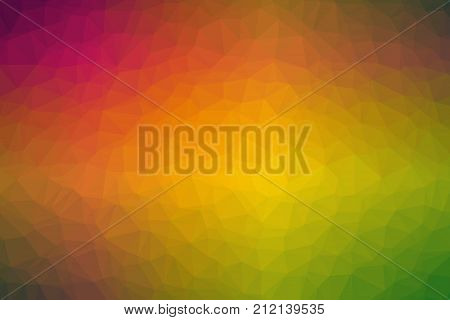Triangle mosaic low polygonal abstract background. Illustration. Colorful polygon gradient futuristic horizontal pattern.