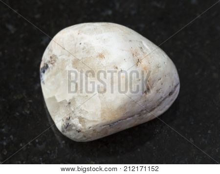Polished Baryte Stone On Dark Background