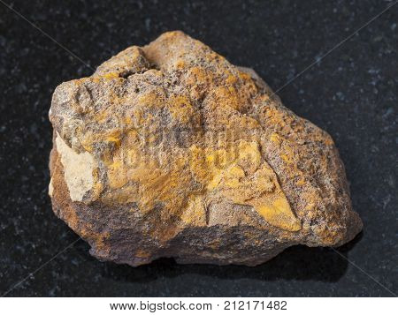 Raw Limonite Stone On Dark Background