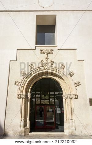 The 15thC Trinitarians door in the ancient city of Xativa (Jativa) Valencia Spain