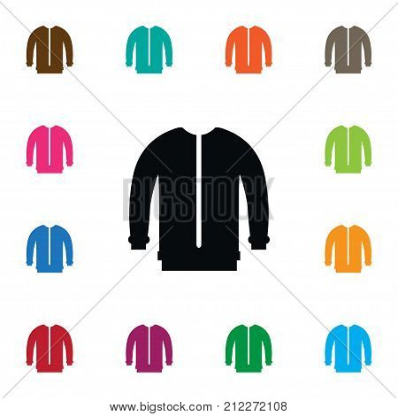 Turtleneck Vector Element Can Be Used For Sweatshirt, Cloth, Jacket Design Concept.  Isolated Sweatshirt Icon.