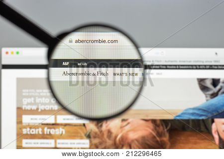 Milan, Italy August 10, 2017: Abercrombie Website Homepage. It An American Apparel Chain. Abercrombi