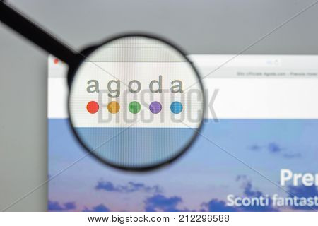 Milan, Italy - August 10, 2017: Agoda Website Homepage. It Is A Travel Fare Aggregator Website And T