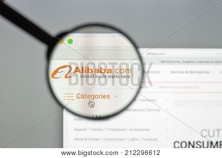 Milan, Italy - August 10, 2017: Alibaba Website Homepage. It Is A Chinese E-commerce Company. Alibab