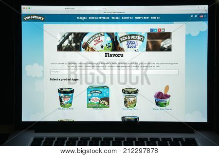 Milan, Italy - August 10, 2017: Benjerry Website Homepage. It Trading And Commonly Known As Ben & Je