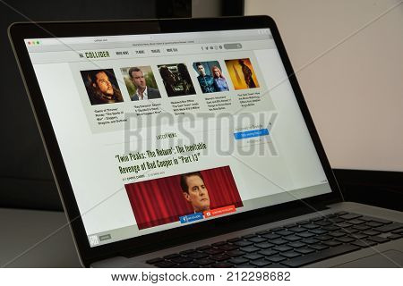 Milan, Italy - August 10, 2017: Collider Website Homepage. It Is A Film Website And Youtube Channel