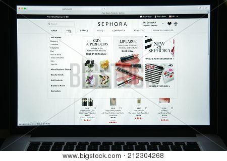 Milan, Italy - August 10, 2017: Sephora Website Homepage. It Is A French Chain Of Cosmetics Stores F