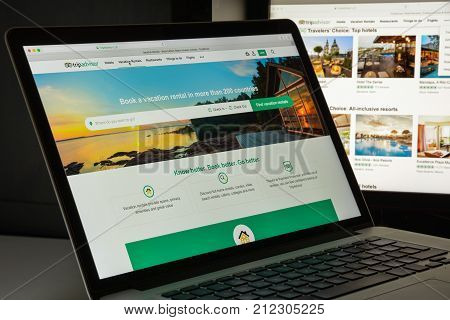 Milan, Italy - August 10, 2017: Tripadvisor Website Homepage. It S An American Travel Website Compan