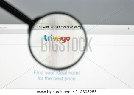 Milan, Italy - August 10, 2017: Trivago Website Homepage. It Is A German Multinational Technology Co