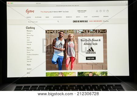 Milan, Italy - May 7, 2017: 6Pm Website Homepage. It's A Fashion E-commerce Store. Logo