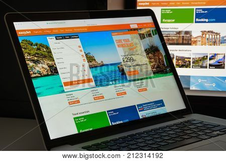 Milan, Italy - August 10, 2017: Easyjet Website Homepage. It Is A British Airline, Operating Under T