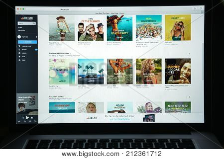 Milan, Italy - August 10, 2017: Deezer Website Homepage. It Is An Internet-based Music Streaming Ser
