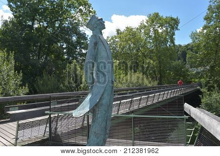 Corto Maltesse statue Angouleme Comic book Museum Charente France, Europe