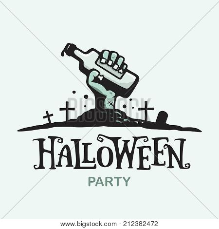 Modern vector professional sign logo helloween party.