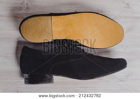 Stylish Black Man's Crafted Shoes For Ballroom Dancing