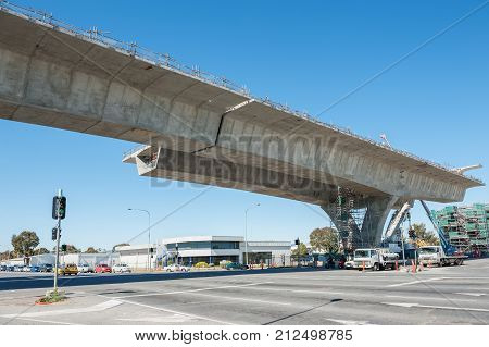 fragment view of the road under construction