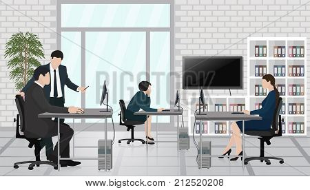 Business man and businesswomen working in the office