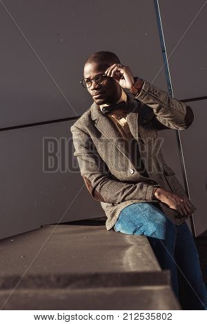 African American Man In Suit And Glasses