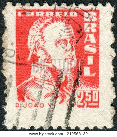 Brazil - Circa 1959: Postage Stamp Printed In Brazil, Shows The King Of The United Kingdom Of Portug