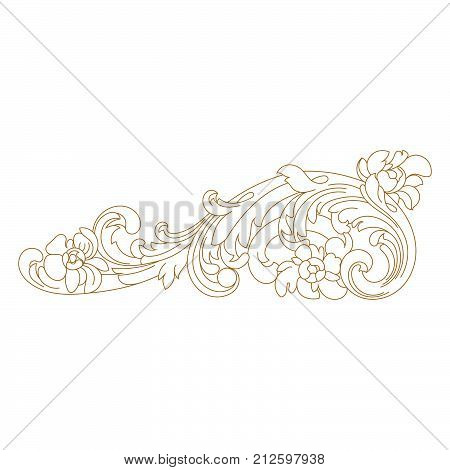 Golden vintage ornament, baroque ornament, scroll ornament, engraving ornament, border ornament, floral ornament, retro pattern, antique pattern, style acanthus pattern, foliage pattern, swirl pattern decorative pattern, filigree pattern. vector
