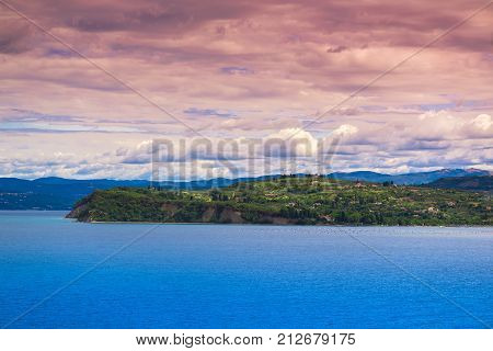 Strunjan settlement in the Littoral region of Slovenia