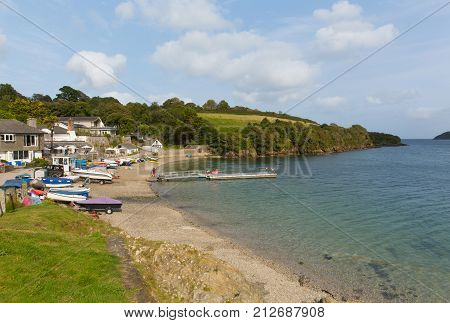 Helford Passage west Cornwall England UK a village located on Helford River