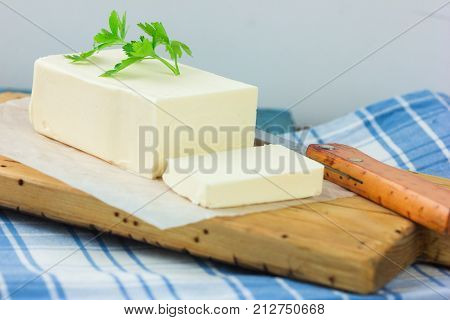 Piece of Butter (selective focus detailed close-up shot)
