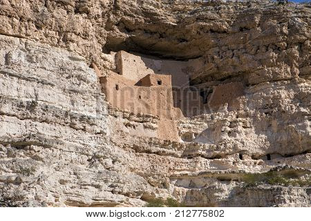 The ancient Sinagua pueblo ruins in Arizona
